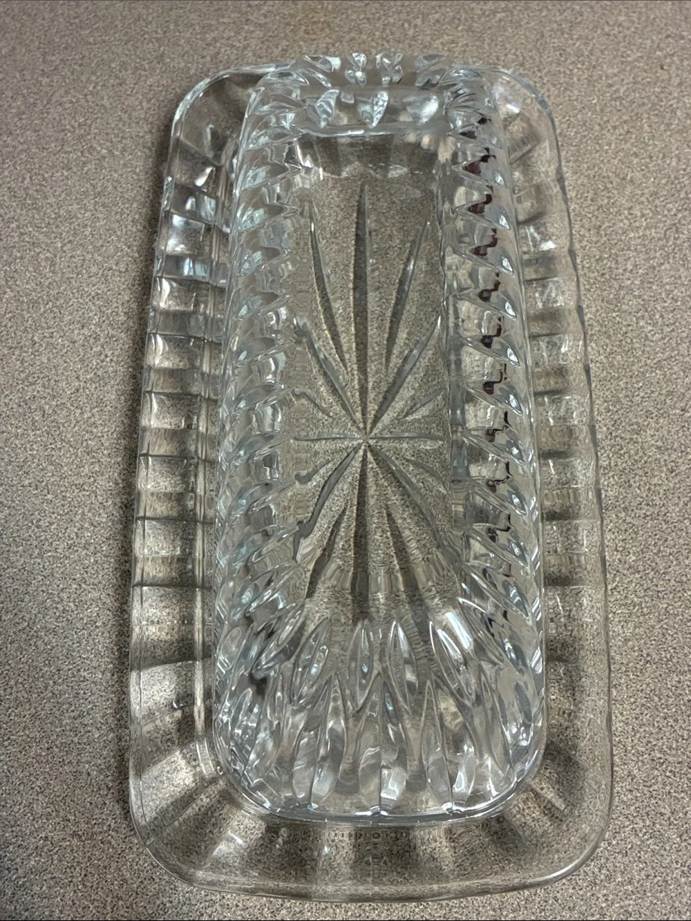 Mikasa Royal Suite Crystal Covered Butter Dish